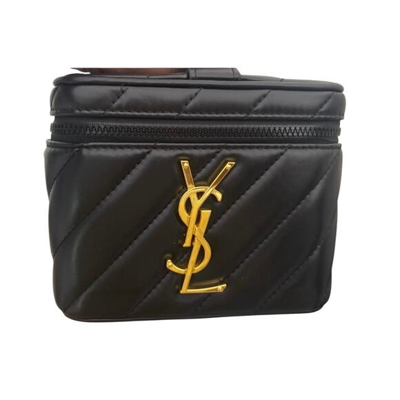 YSL Yves Saint Laurent Beaute GWP VIP Vanity Case Converted Bag Black NIB - Picture 3 of 14